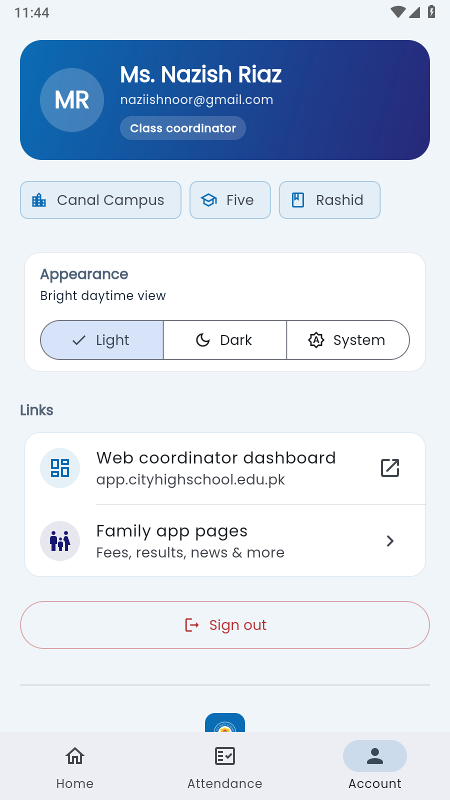 CHS mobile app screenshot 1