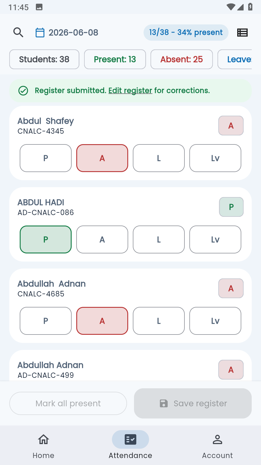 CHS mobile app screenshot 2