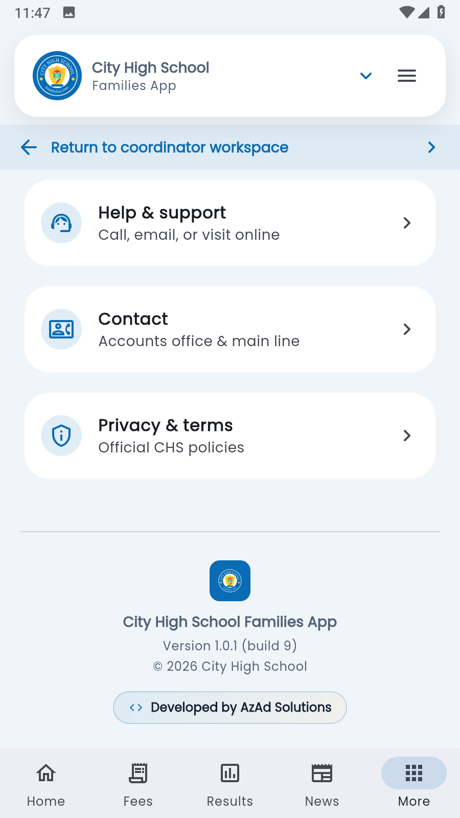 CHS mobile app screenshot 9
